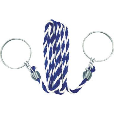 【CAINZ-DASH】トラスコ中山 コーン用ロープ　標識　青×白　１２ｍｍＸ２ｍ TCC-32【別送品】