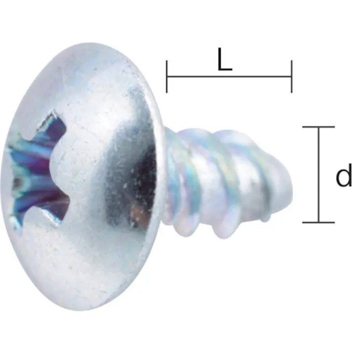 【CAINZ-DASH】トラスコ中山 薄板用トラスタッピングねじ 1種A 三価白 M3×10 100本入 Y041-0310【別送品】