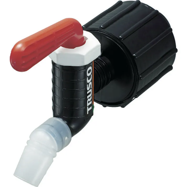 【CAINZ-DASH】トラスコ中山 樹脂製給油コック キューちゃん 口径50 フッ素ゴム 赤 QC-50-FKM-R【別送品】