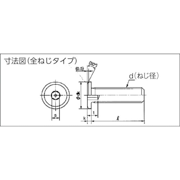 【CAINZ-DASH】トラスコ中山 超低頭キャップボルト　ステンレス　Ｍ５×１２　６本入　／六角穴付ボルト（ＣＡＰ） Y311-0512【別送品】