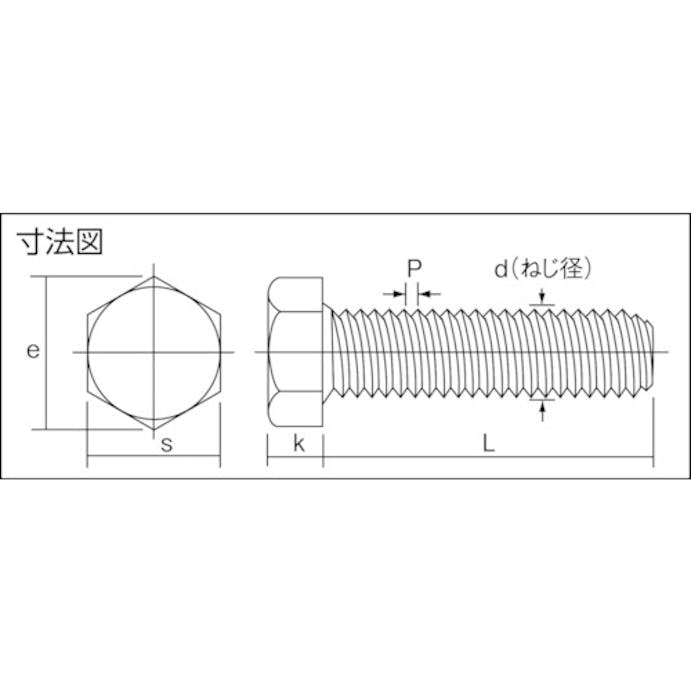 【CAINZ-DASH】トラスコ中山 六角ボルト　溶融亜鉛メッキ　全ネジ　Ｍ１０×１６　１８本入 Y012-1016【別送品】