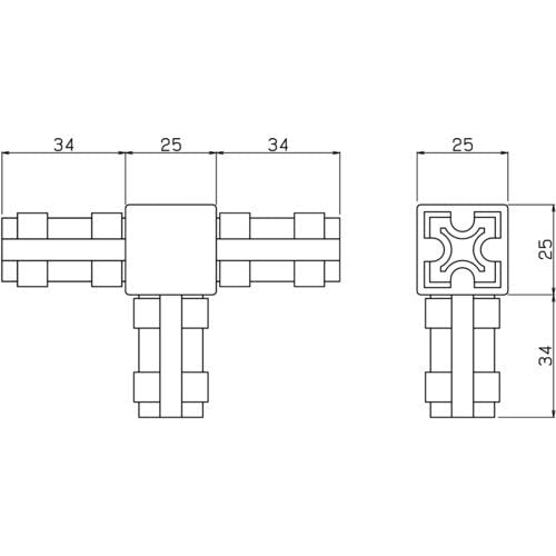 CAINZ-DASH】トラスコ中山 25mmアルミフレーム用ジョイント