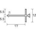 【CAINZ-DASH】トラスコ中山 棚受け１２ｍｍ　１ｍ　２５ｍｍ角溝あり用 AFQ12-1000【別送品】