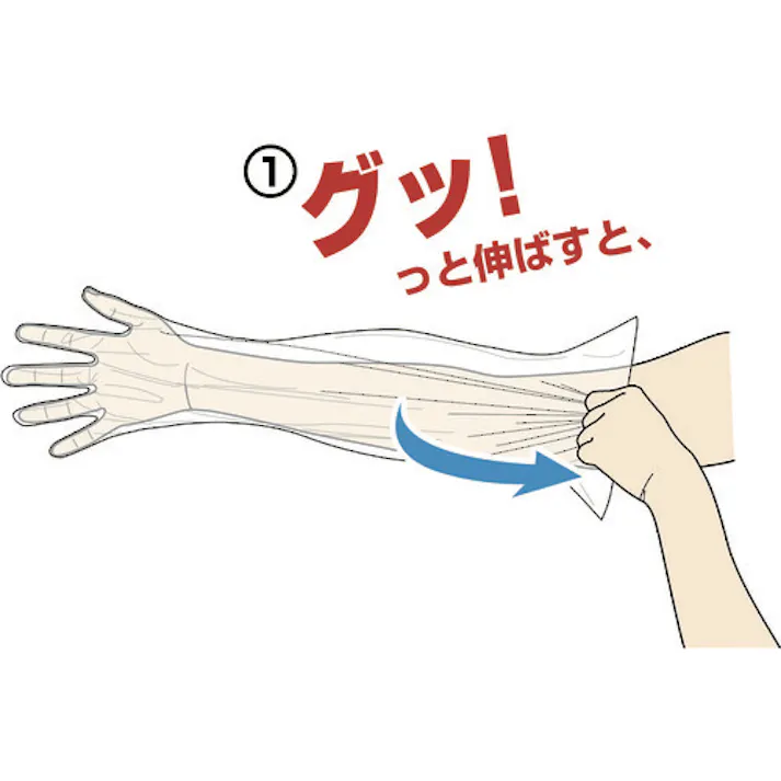 【CAINZ-DASH】トラスコ中山 使い捨てぴたフィットロング手袋 S (100枚入) TLP-S【別送品】