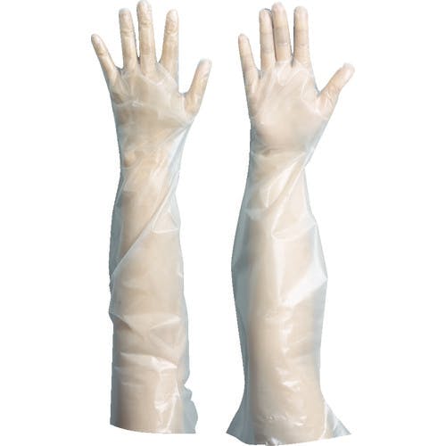 CAINZ-DASH】トラスコ中山 使い捨てぴたフィットロング手袋 Ｍ 
