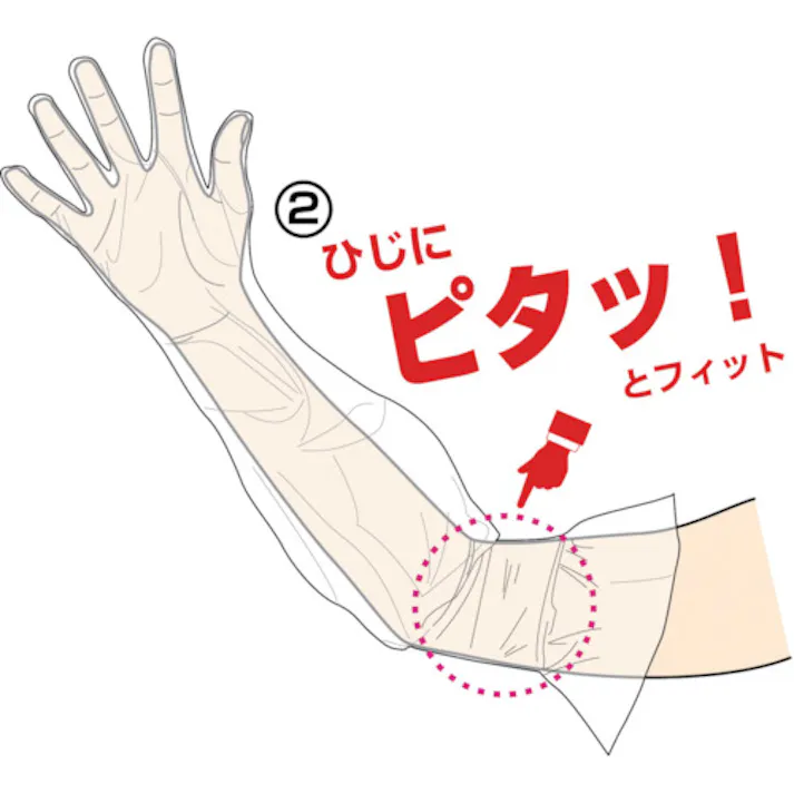 【CAINZ-DASH】トラスコ中山 使い捨てぴたフィットロング手袋 M (100枚入) TLP-M【別送品】