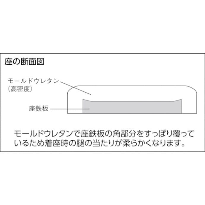 【CAINZ-DASH】トラスコ中山 導電作業チェア　背もたれなし　黒 ECC-1-BK【別送品】