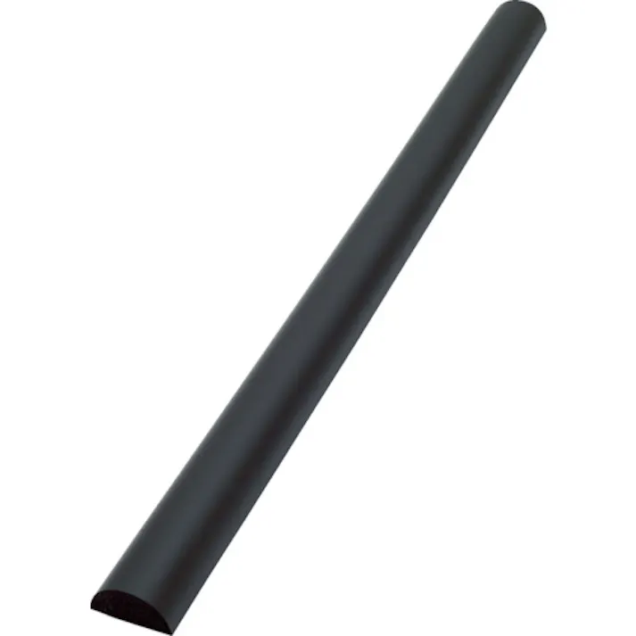 【CAINZ-DASH】トラスコ中山 安心クッション 半円型 0.9m 1本入 ブラック TAC-148【別送品】
