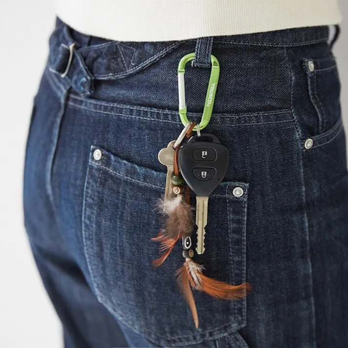 【CAINZ-DASH】トラスコ中山 カラビナ 線径5mmX50mm D型 レッド TKN550R【別送品】