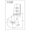 【CAINZ-DASH】トラスコ中山 アングル式ウレタンキャスター　自在　Φ７５ TYSA-75UR【別送品】