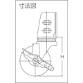 【CAINZ-DASH】トラスコ中山 アングル式エラストマーキャスター　自在Ｓ付き　Φ７５ TYSA-75ELS【別送品】