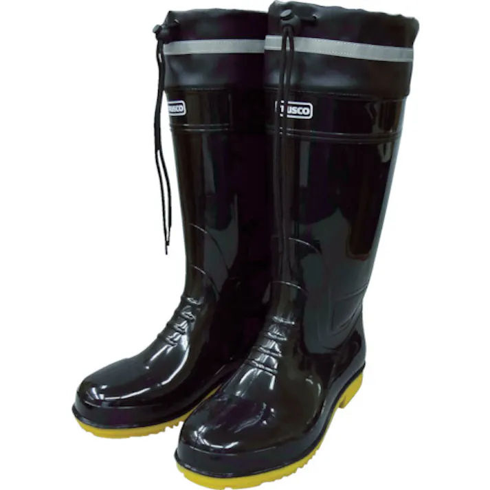 【CAINZ-DASH】トラスコ中山 耐油安全ブーツ フード付 L 黒 TSBF-L-BK【別送品】