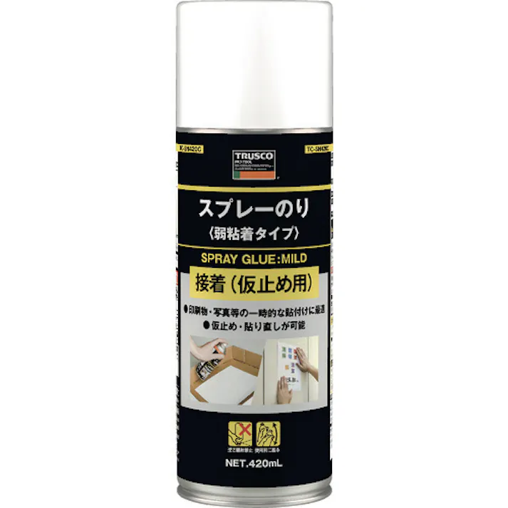 【CAINZ-DASH】トラスコ中山 スプレ-のり 弱粘着タイプ 420ml TC-SN420C【別送品】
