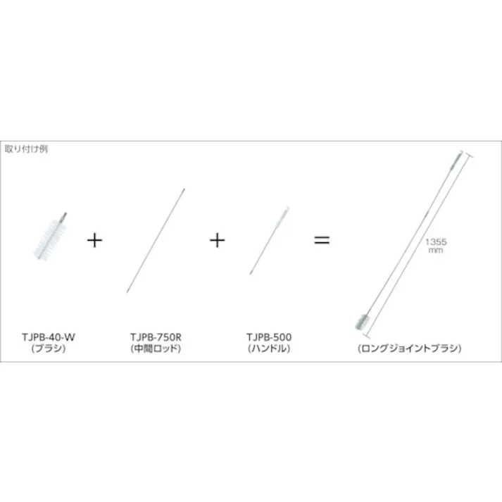 【CAINZ-DASH】トラスコ中山 ジョイントブラシ 10mm HACCP対応 レッド TJPB-10-R【別送品】
