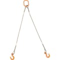 【CAINZ-DASH】トラスコ中山 ２本吊り玉掛けワイヤロープスリング　Ｗスリング　フック付き　６ｍｍＸ３ｍ GRE-2P-6S3【別送品】