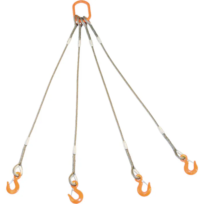 【CAINZ-DASH】トラスコ中山 4本吊りWスリング フック付き 12mmX2m GRE-4P-12S2【別送品】