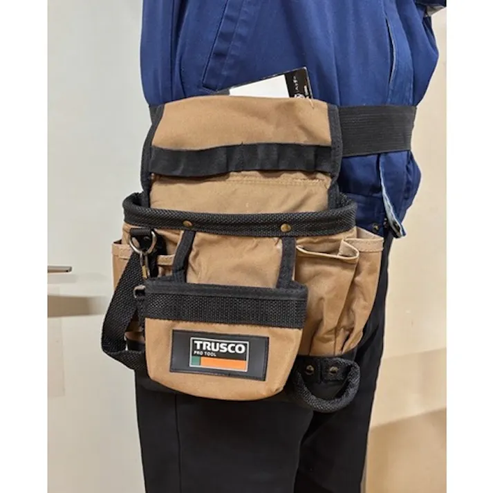 【CAINZ-DASH】トラスコ中山 ツールバッグ ツールホルスター 5ポケット ブラック色 TTH-200-BK【別送品】