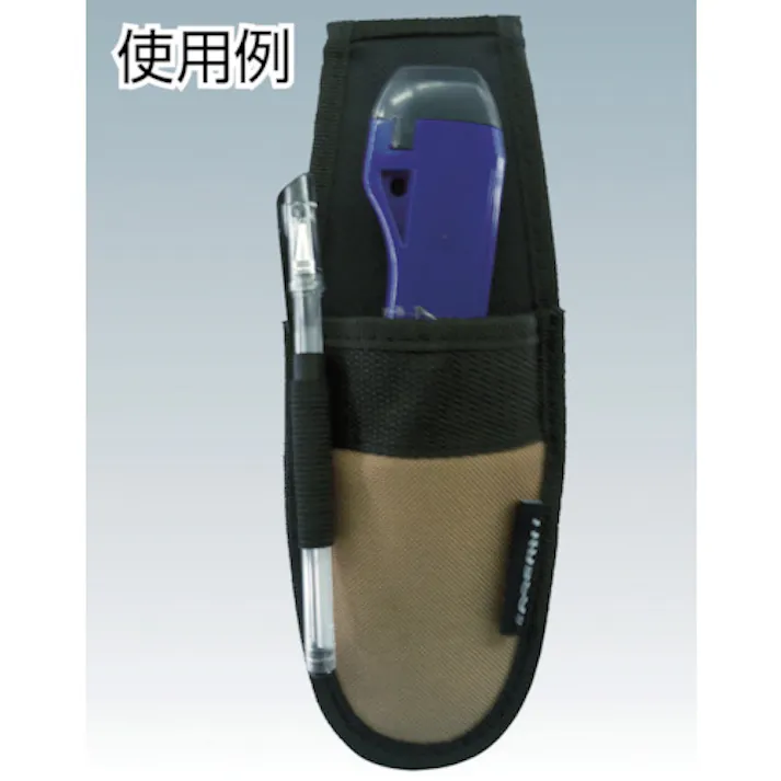 【CAINZ-DASH】トラスコ中山 ツールバッグナイフホルダー 一丁差し・ペン差し一本 ブラック色 TTH-220-BK【別送品】