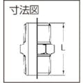 【CAINZ-DASH】トラスコ中山 ねじ込み管継手　ＳＵＳ　六角ニップル　２５Ａ TSTN-25A【別送品】