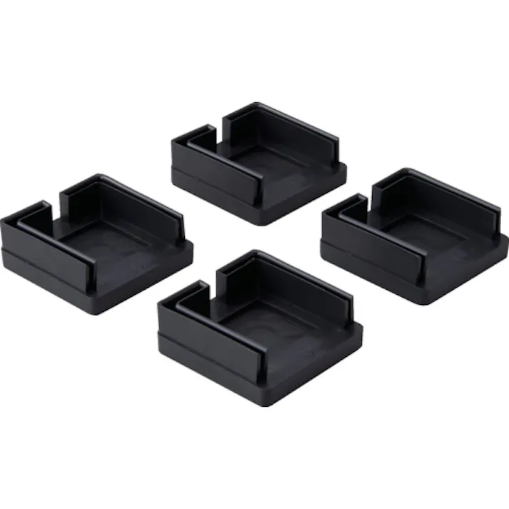 【CAINZ-DASH】トラスコ中山 スチールラック M3型中量棚用樹脂ベース 4個入 MM-JB4S【別送品】