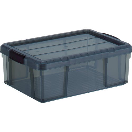 CAINZ-DASH】トラスコ中山 クリアライトボックス 24L 黒半透明 TCR