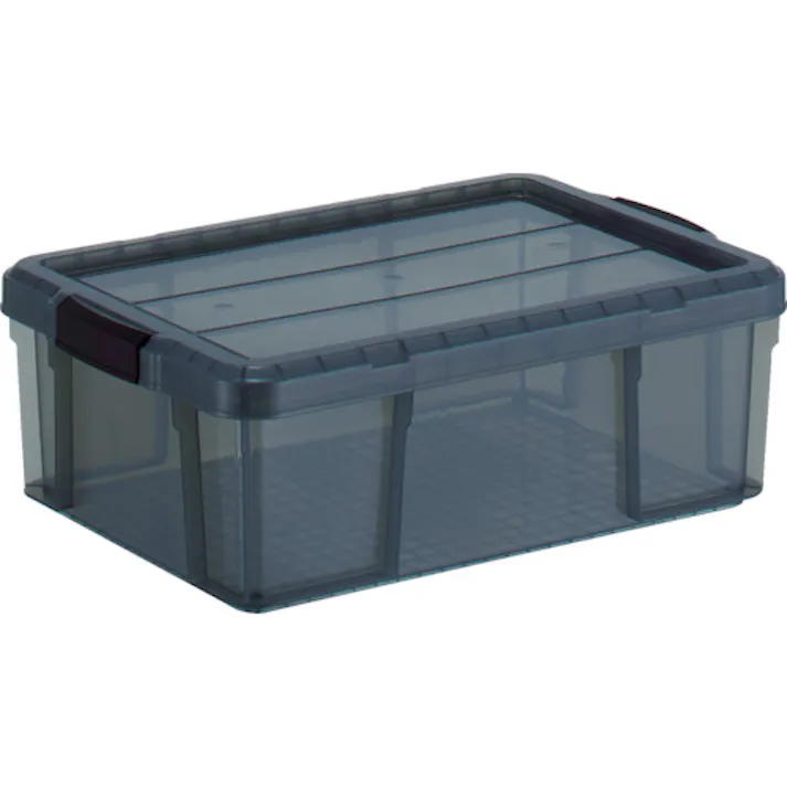 【CAINZ-DASH】トラスコ中山 クリアライトボックス 24L 黒半透明 TCR-01-BK【別送品】