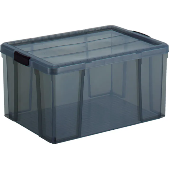 【CAINZ-DASH】トラスコ中山 クリアライトボックス 86L 黒半透明 TCR-04D-BK【別送品】