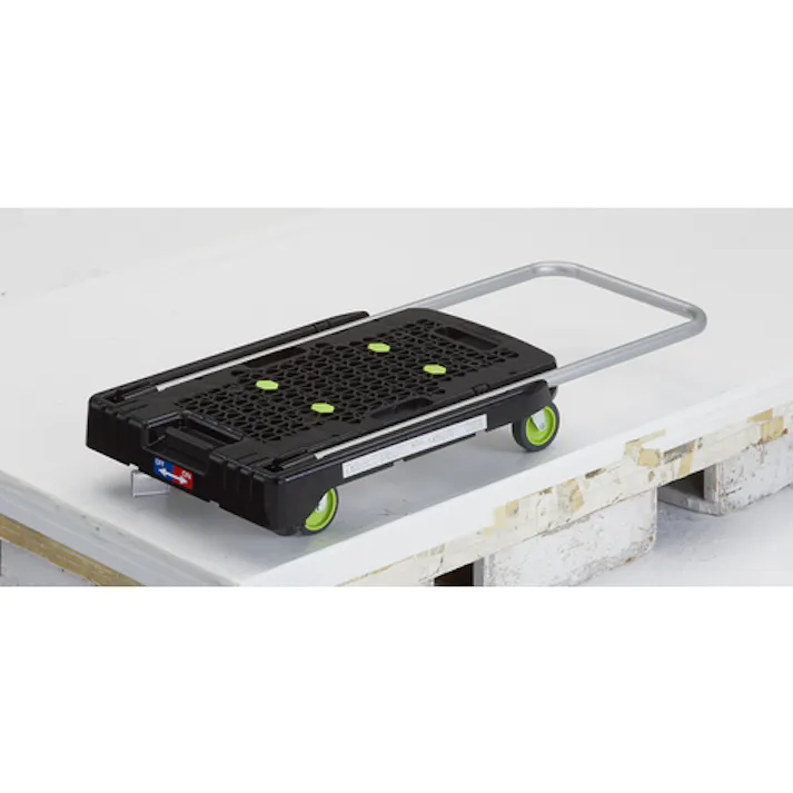 【CAINZ-DASH】トラスコ中山 樹脂台車 アクロキャリー 600X390 ブラック ストッパー付 AC-1-BK-S【別送品】