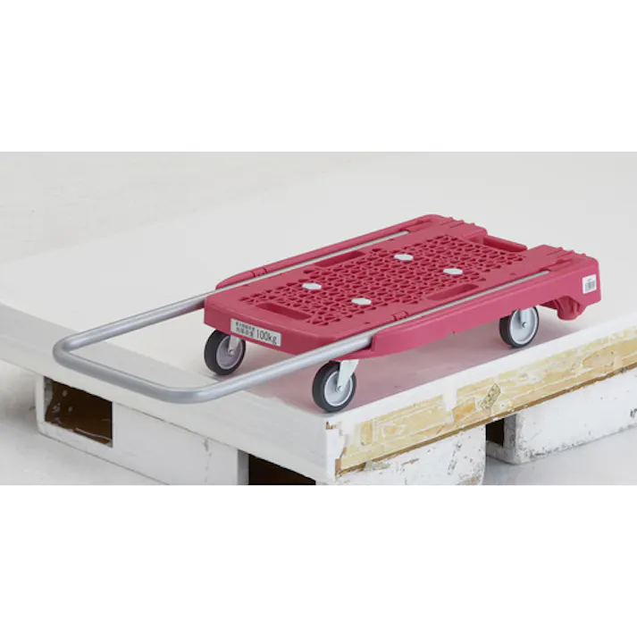 【CAINZ-DASH】トラスコ中山 樹脂台車 アクロキャリー 600X390 ピンク AC-1-P【別送品】