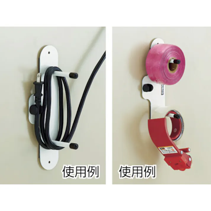 【CAINZ-DASH】トラスコ中山 コバンザメ フック2本型 コード巻き取り兼用 KBZ-CR【別送品】