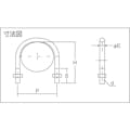 【CAINZ-DASH】トラスコ中山 ＳＧＰ用Ｕボルト　ユニクロ　呼び径８０Ａ　ねじ径Ｗ３／８ TSGP2-BT80A【別送品】