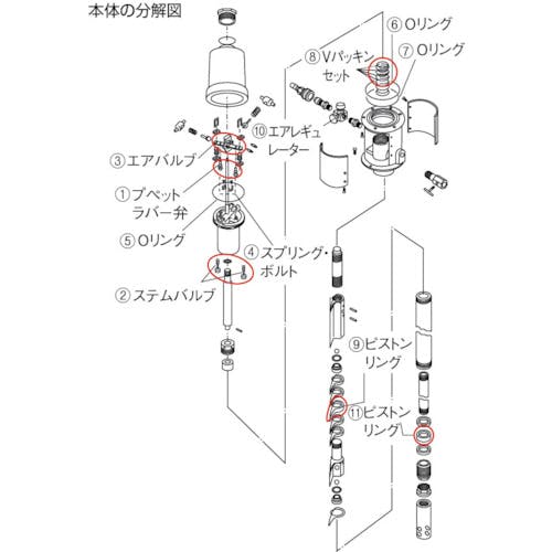 CAINZ-DASH】トラスコ中山 エアルブリケーターＦＴＲ－６５Ｇ用 交換用