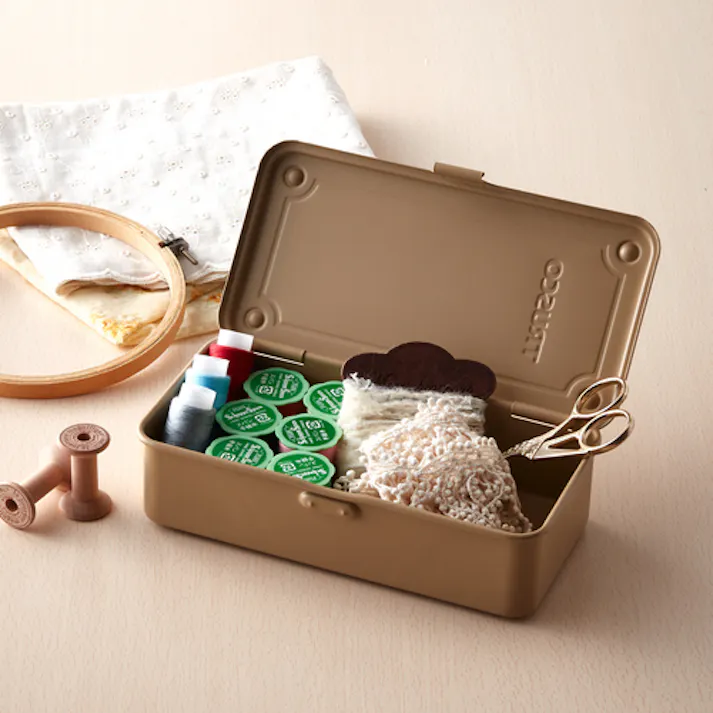 【CAINZ-DASH】トラスコ中山 トランク型工具箱 203X109X56 アーセナルグレイ T-190DG【別送品】