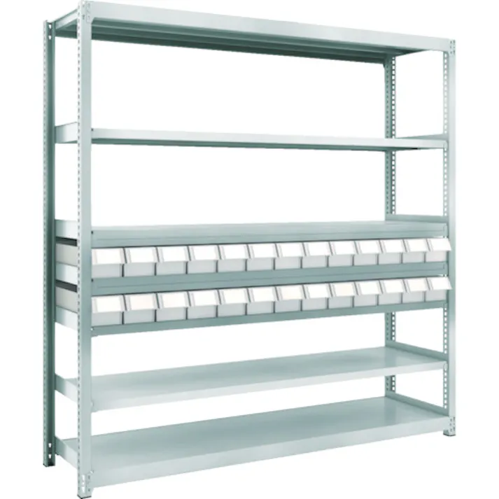 【CAINZ-DASH】トラスコ中山 スチールラック M2型軽中量棚 H1800 樹脂NG引出付 小X26 M2-6637-E26【別送品】