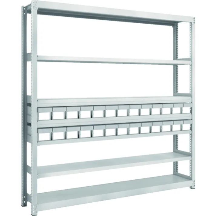 【CAINZ-DASH】トラスコ中山 スチールラック M2型軽中量棚 H1800 樹脂NG引出付 小X26 M2-6637-E26【別送品】