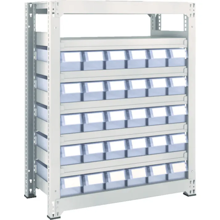 【CAINZ-DASH】トラスコ中山 スチールラック M3型中量棚 H1200 樹脂透明引出付 小X26 M3-4655-C26【別送品】