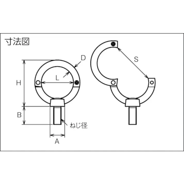 【CAINZ-DASH】トラスコ中山 ステンレス オープンアイボルト ねじ径M12 TOIB-12M【別送品】