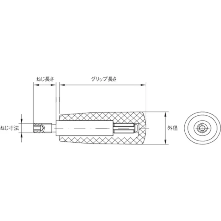 【CAINZ-DASH】トラスコ中山 エンプラ回転握り M6 21×50 TERA-2150【別送品】