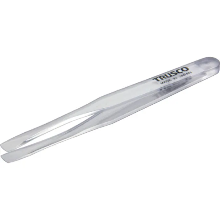 【CAINZ-DASH】トラスコ中山 透明プラスチック製ピンセット 120mm 先丸平型 TPP-234-TM【別送品】