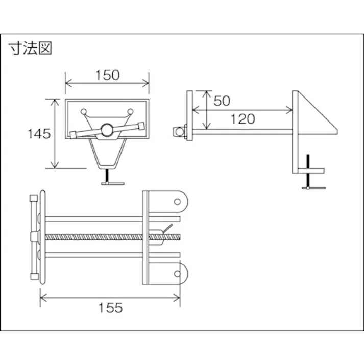 【CAINZ-DASH】トラスコ中山 木工用バイス 台上型 幅160mm TMVU-160【別送品】