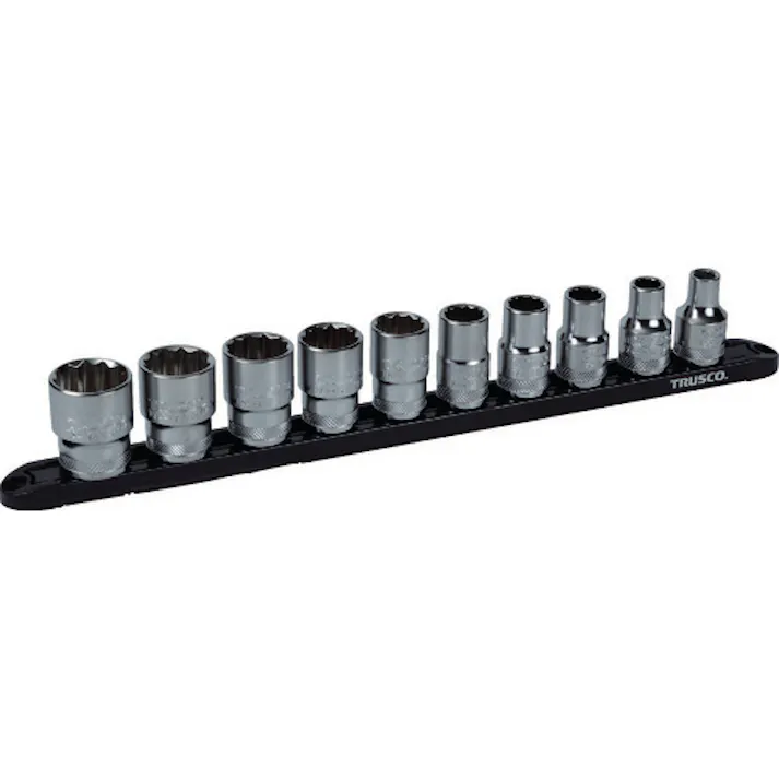 【CAINZ-DASH】トラスコ中山 ソケットセット 12角・ホルダー付 10点 TS4-W-10S【別送品】