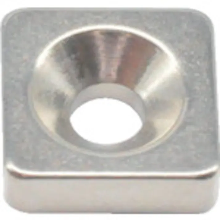 【CAINZ-DASH】トラスコ中山 ネオジム角形磁石 皿ねじ穴付 10mm×10mm×3mm M3 1個入 T10K03-M3【別送品】