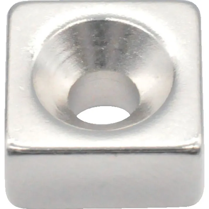 【CAINZ-DASH】トラスコ中山 ネオジム角形磁石 皿ねじ穴付 10mmX10mmX5mm M3 1個入 T10K05-M3【別送品】