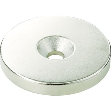 【CAINZ-DASH】トラスコ中山 ネオジム丸形磁石　皿ネジ穴付　外径８ｍｍＸ５ｍｍ　Ｍ２　１個入 T08R05-M2【別送品】
