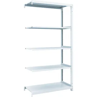 【CAINZ-DASH】トラスコ中山 スチールラック M1型抗菌塗装ボルトレス軽量棚900X320XH1800 4段 連結 M1-6334B【別送品】