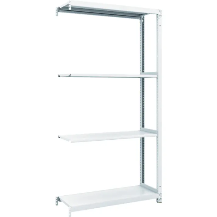 【CAINZ-DASH】トラスコ中山 スチールラック M1型抗菌塗装ボルトレス軽量棚900X320XH1800 4段 連結 M1-6334B【別送品】