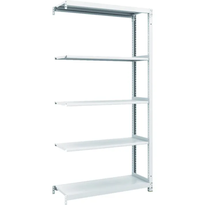 【CAINZ-DASH】トラスコ中山 スチールラック M1型抗菌塗装ボルトレス軽量棚900X320XH1800 5段 連結 M1-6335B【別送品】