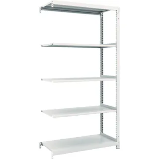 【CAINZ-DASH】トラスコ中山 スチールラック M1型抗菌塗装ボルトレス軽量棚900X420XH1800 5段 連結 M1-6345B【別送品】