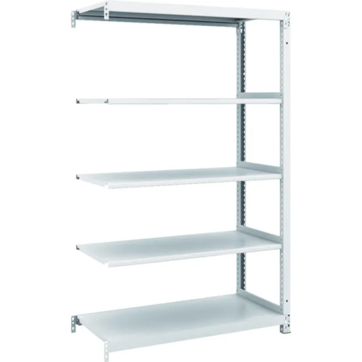 【CAINZ-DASH】トラスコ中山 スチールラック M1型抗菌塗装ボルトレス軽量棚900X420XH1500 5段 連結 M1-5345B【別送品】