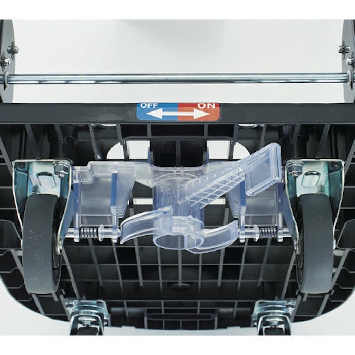 【CAINZ-DASH】トラスコ中山 樹脂台車　カルティオ（スチールハンドルタイプ）折畳　７８０Ｘ４９０　白　樹脂ストッパー付 MPK-720-W-JS【別送品】